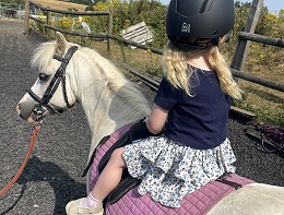 Pony riding activity at Leaps and Bounds Day Nursery, Winton, Bournemouth